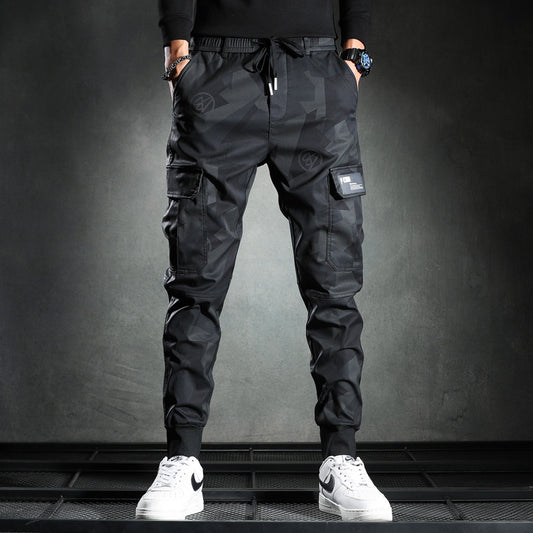 Camouflage Thin Cargo Jogger Pants