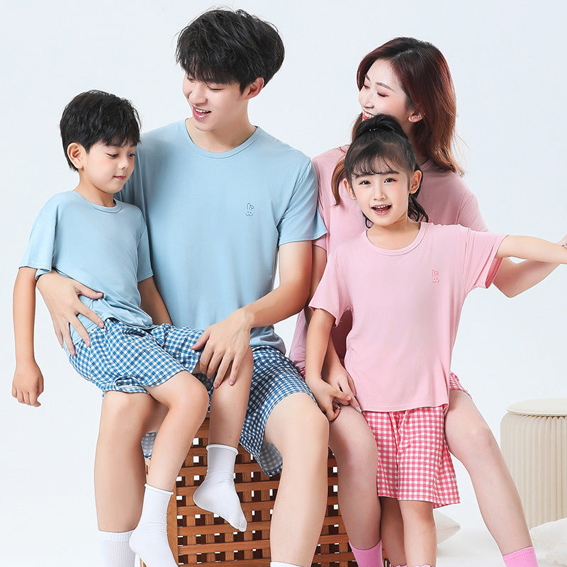 Parent Child Thin Short Sleeve Loungewear