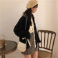 Contrast Color Loose Knitted Jacket