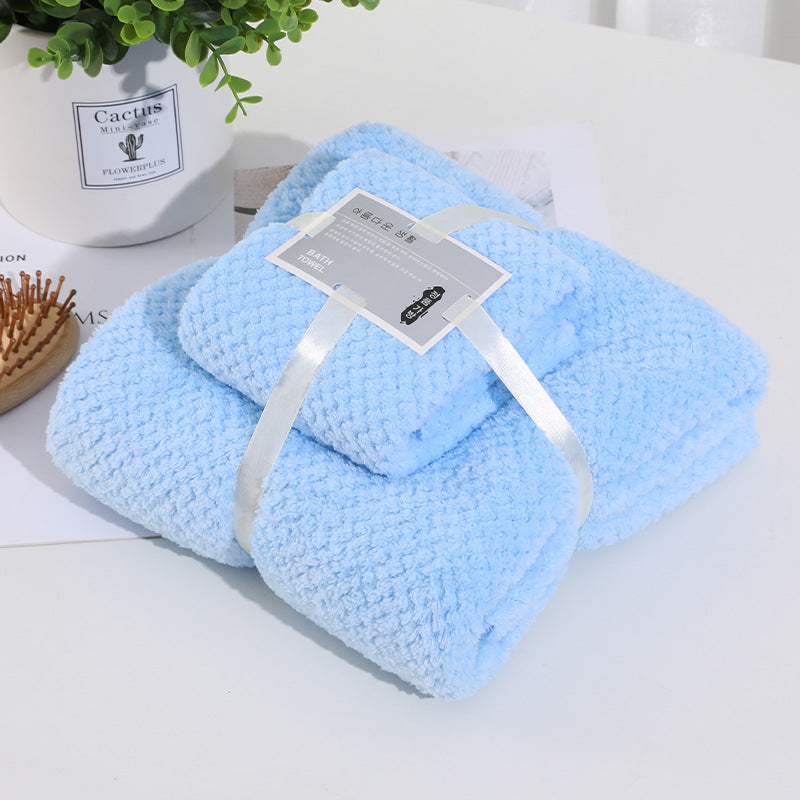 Coral Fleece Towel Bath Towel Set