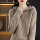 Wool Knitted Hooded Top