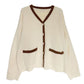 Contrast Color Loose Knitted Jacket