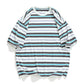 Retro Color Contrast Striped T-Shirt