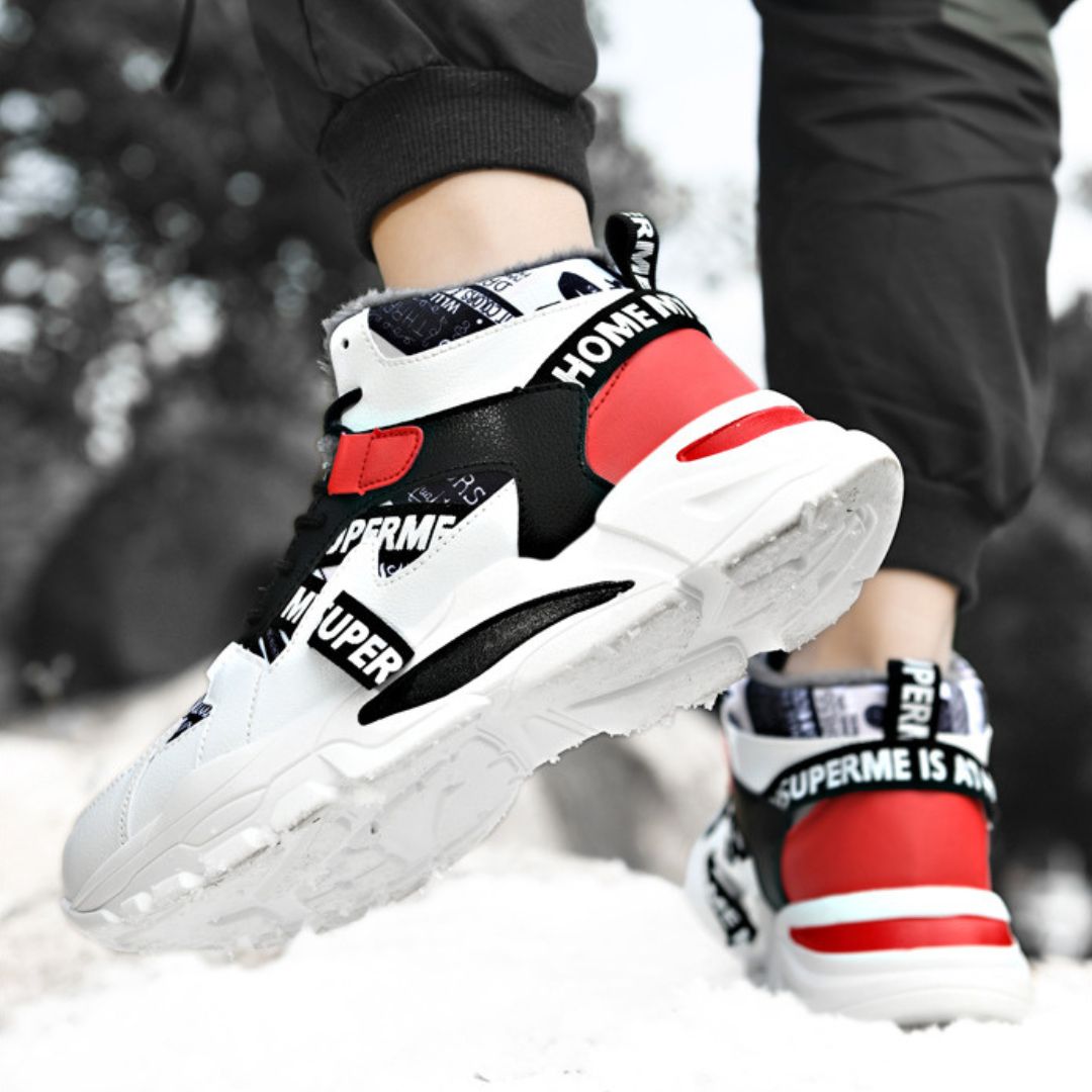Winter High-Top Fleece-Lined Sneakers