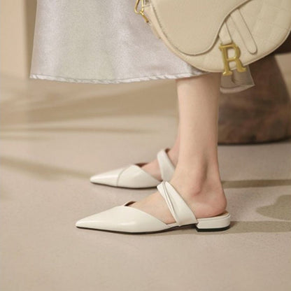 Pointed Half Slippers