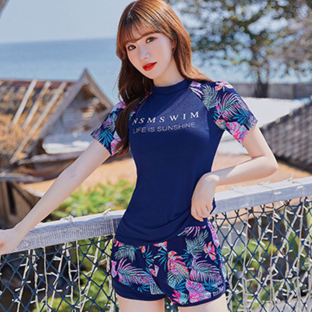 INS Floral Two-piece Swimsuit