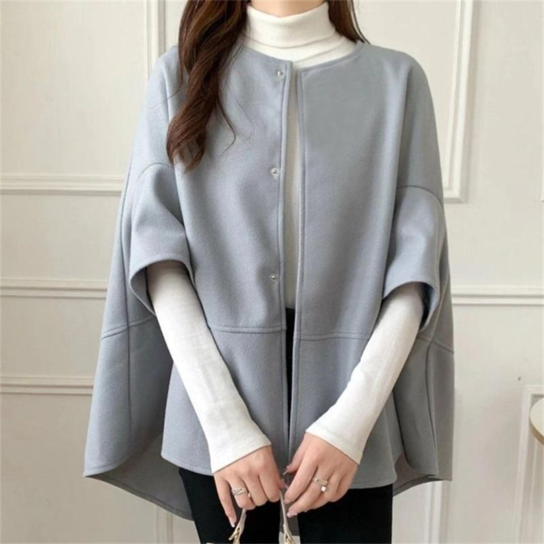 Cape Design Mid-sleeve Coat