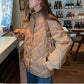 Fake Two-piece Rhombus Cotton Jacket