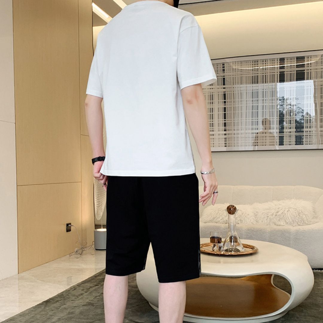 Ice Silk Sports Suit (T-Shirt+Shorts)