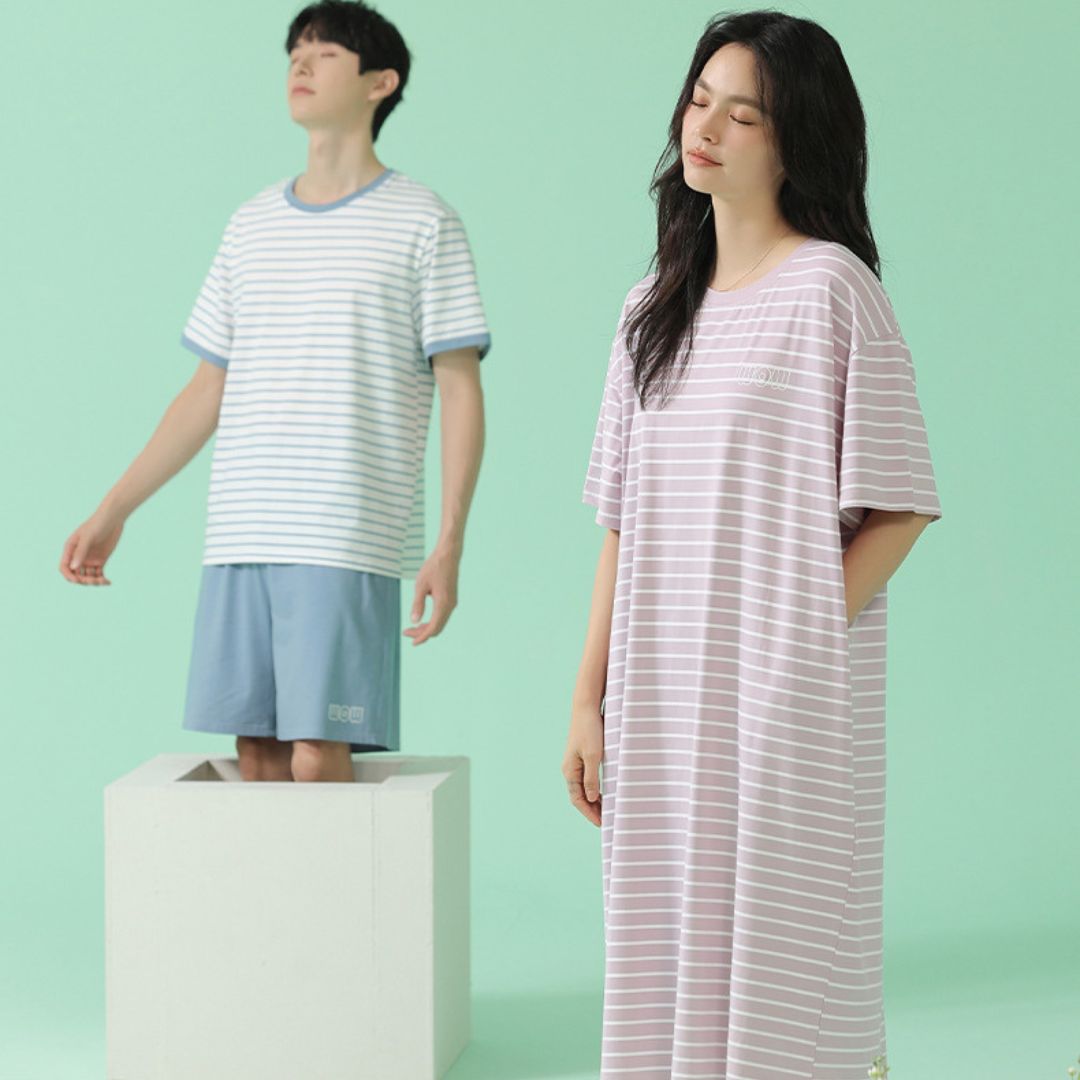 Pure Cotton Striped Loungewear