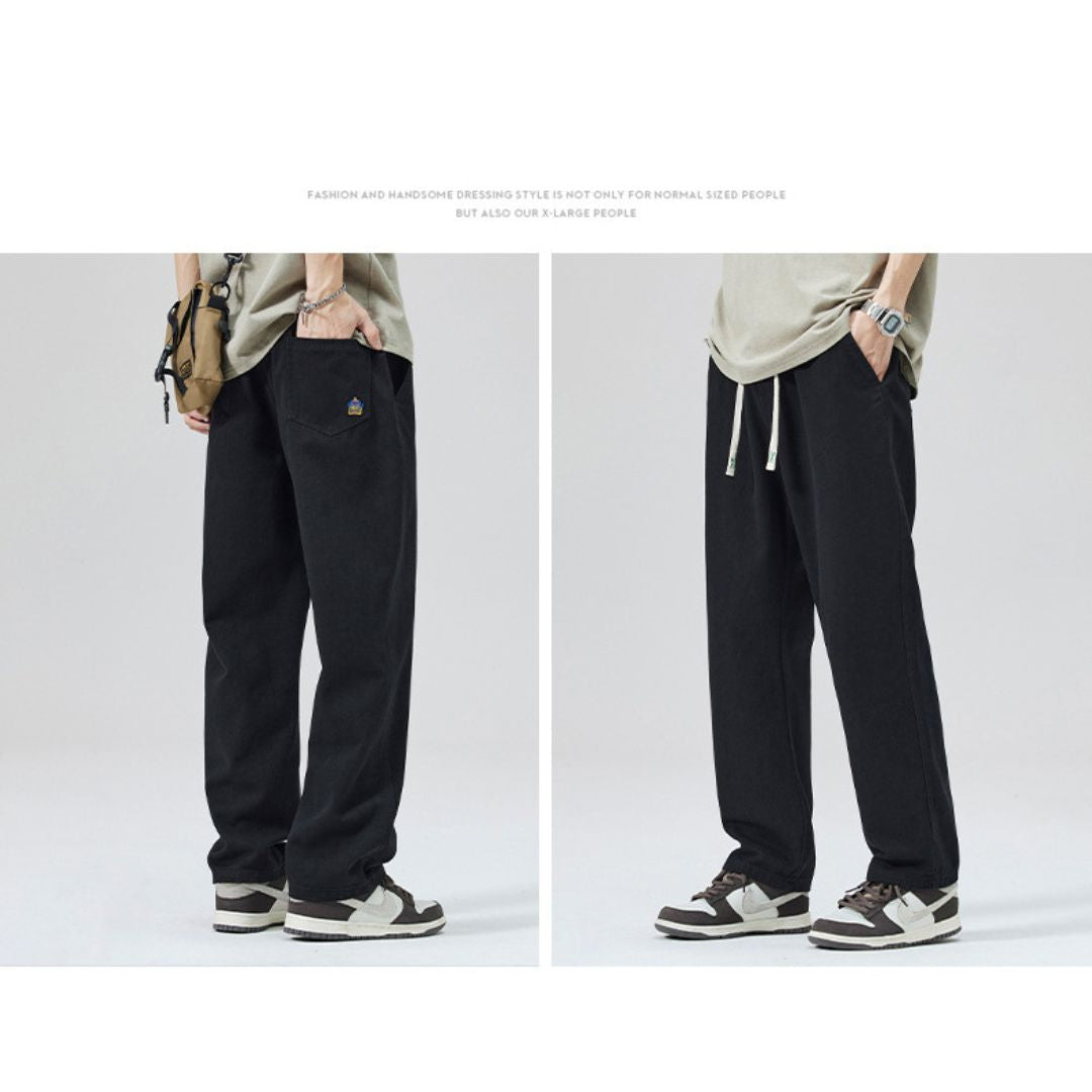 Cotton Straight Trousers