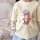 Children's Cotton Fake Two Piece Long Sleeve T-Shirt