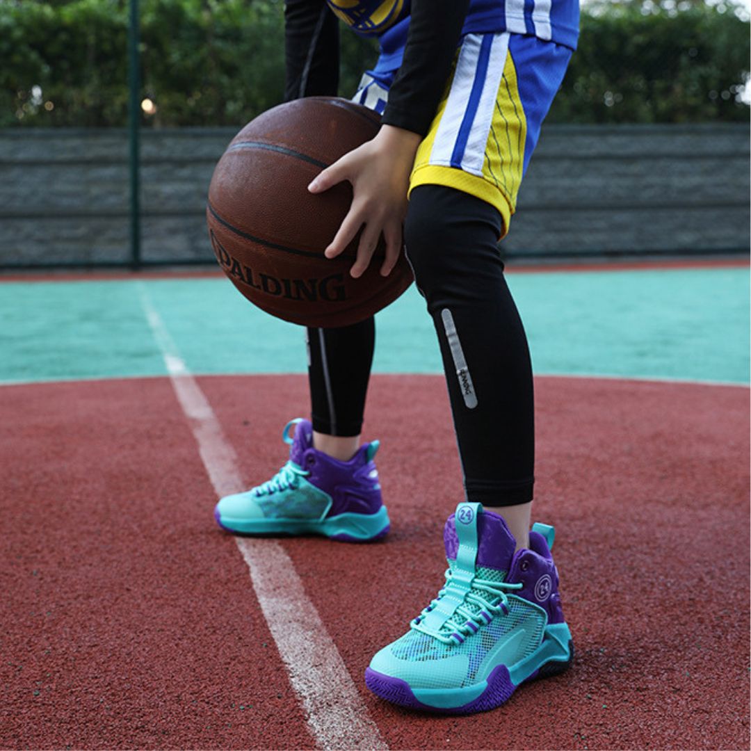 兒童網面透氣籃球鞋