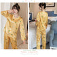 Ice Silk V-Neck Printed Pajama Set