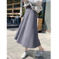 High Waisted Knitted Midi Skirt