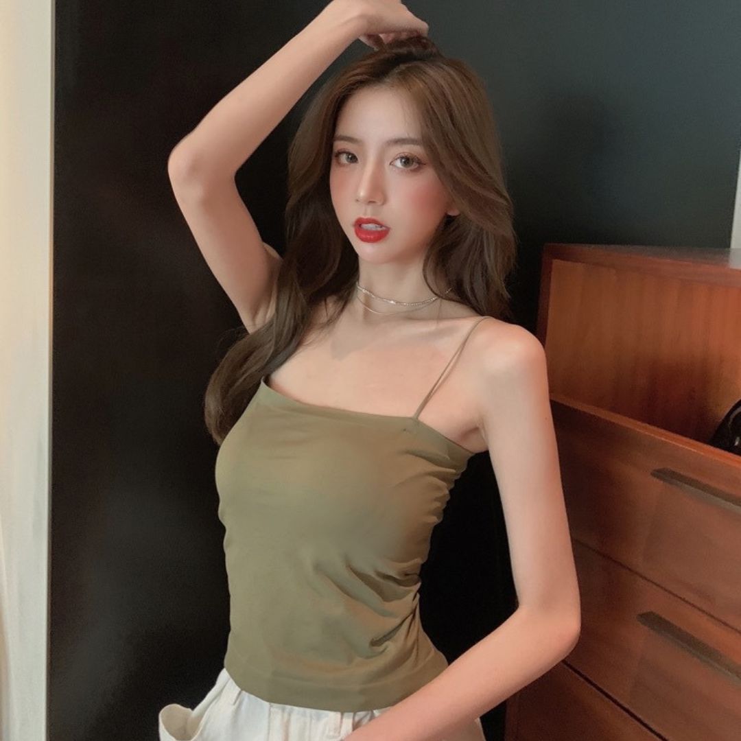 Solid Color Long Camisole
