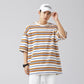 Retro Color Contrast Striped T-Shirt