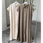 日系棉麻寬鬆短袖連衣裙