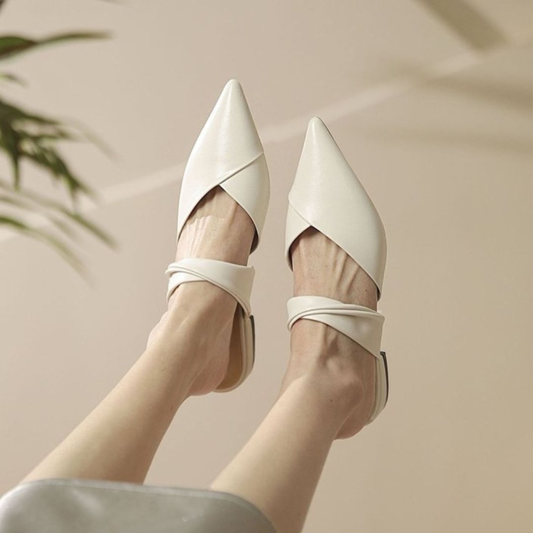 Pointed Half Slippers