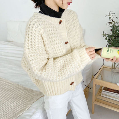 Loose Knitted Duffle Jacket