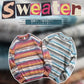 Round Neck Gradient Striped Sweater