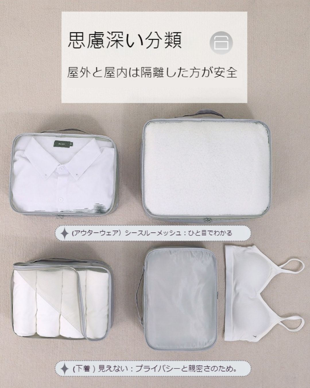 Seven-piece travel storage bag