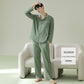 Cotton Lapel Pajama Set