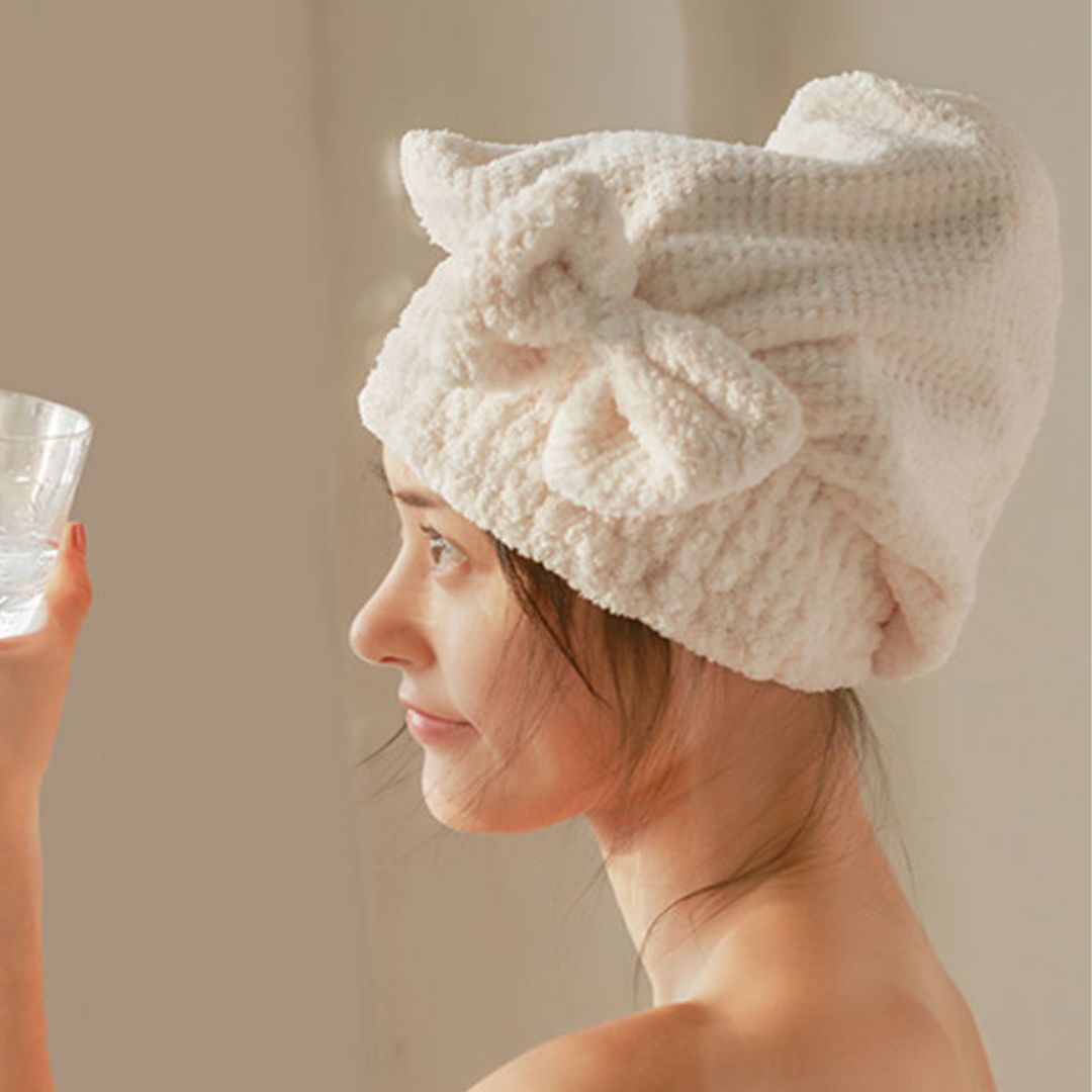 Mushroom Hair Drying Cap (2 pcs up)