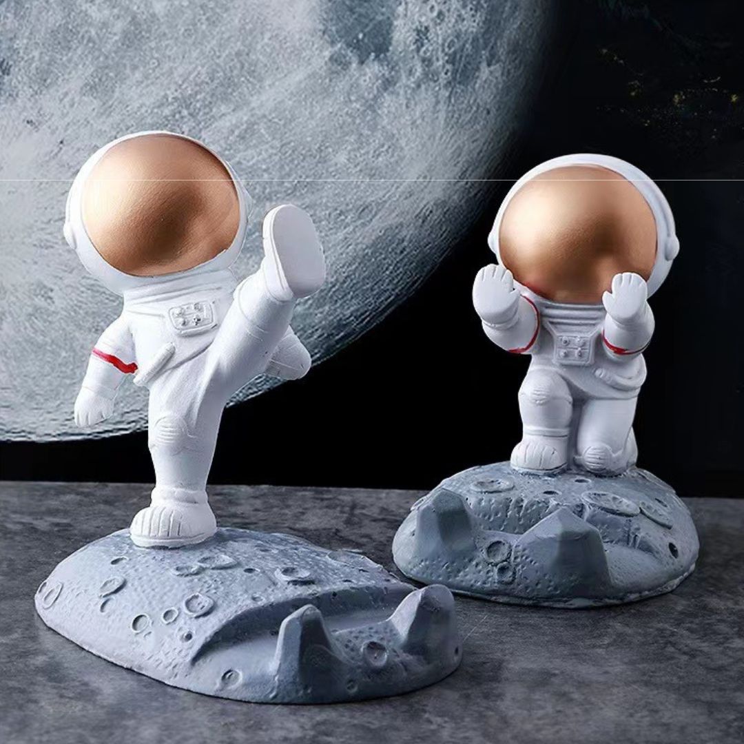 Astronaut Phone Stand Two-Piece Set
