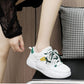 Contrast Color Lace Thick Soled Shoes