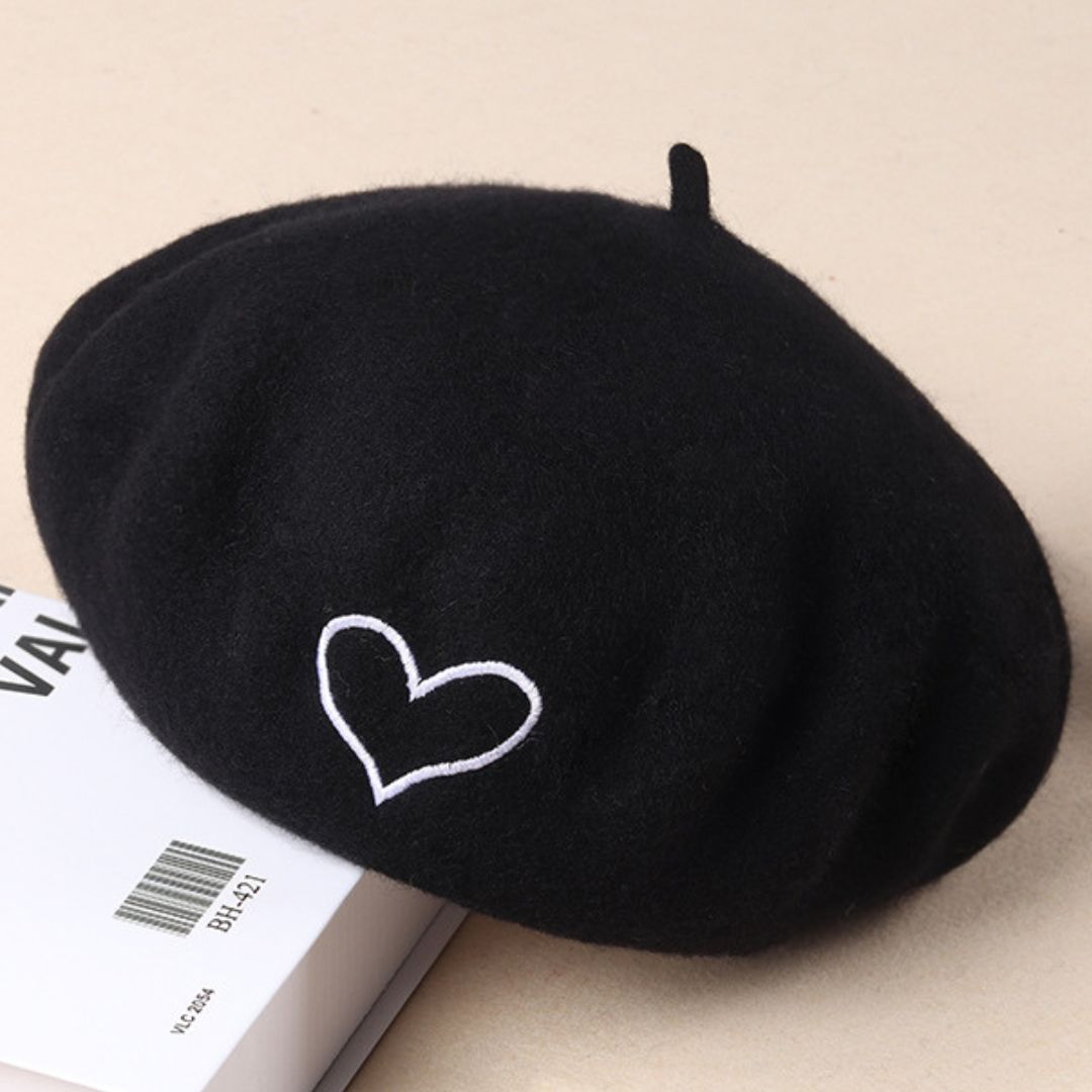 Heart Wool Painter Hat
