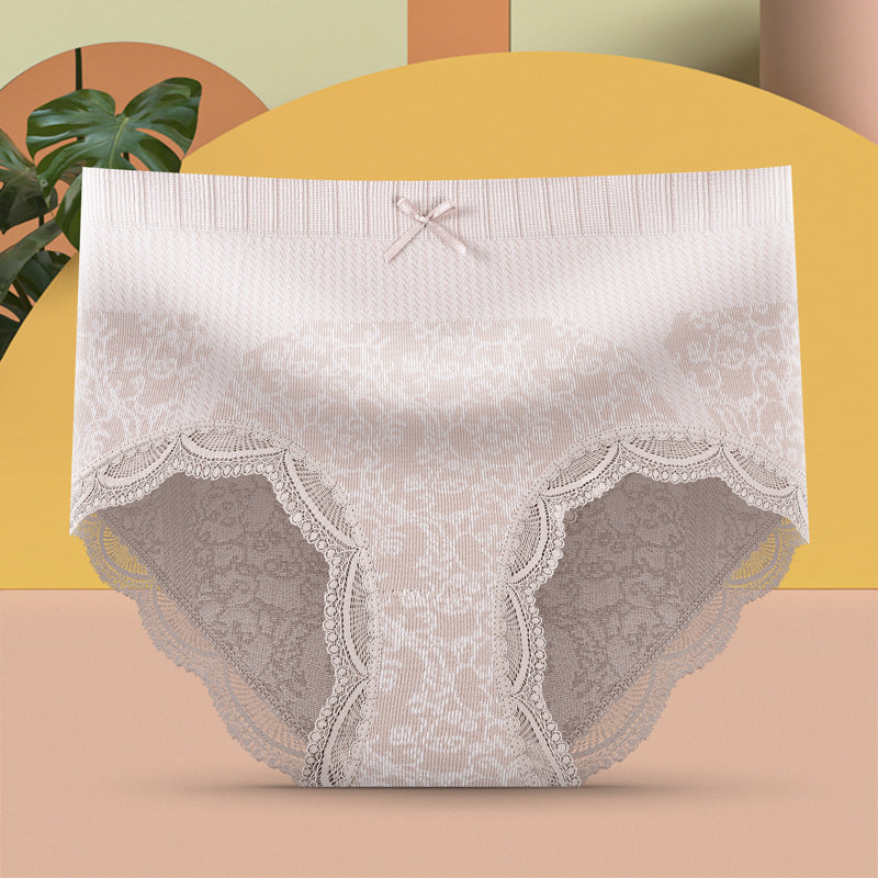 Mid-Waist Lace Belly Tuck Underwear (5 pieces up)