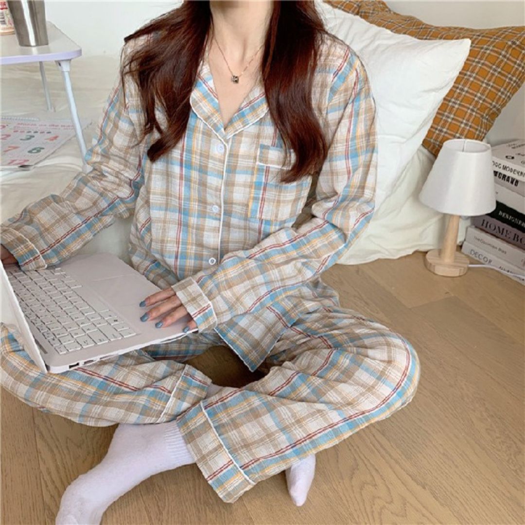 Checkered Pajama Set