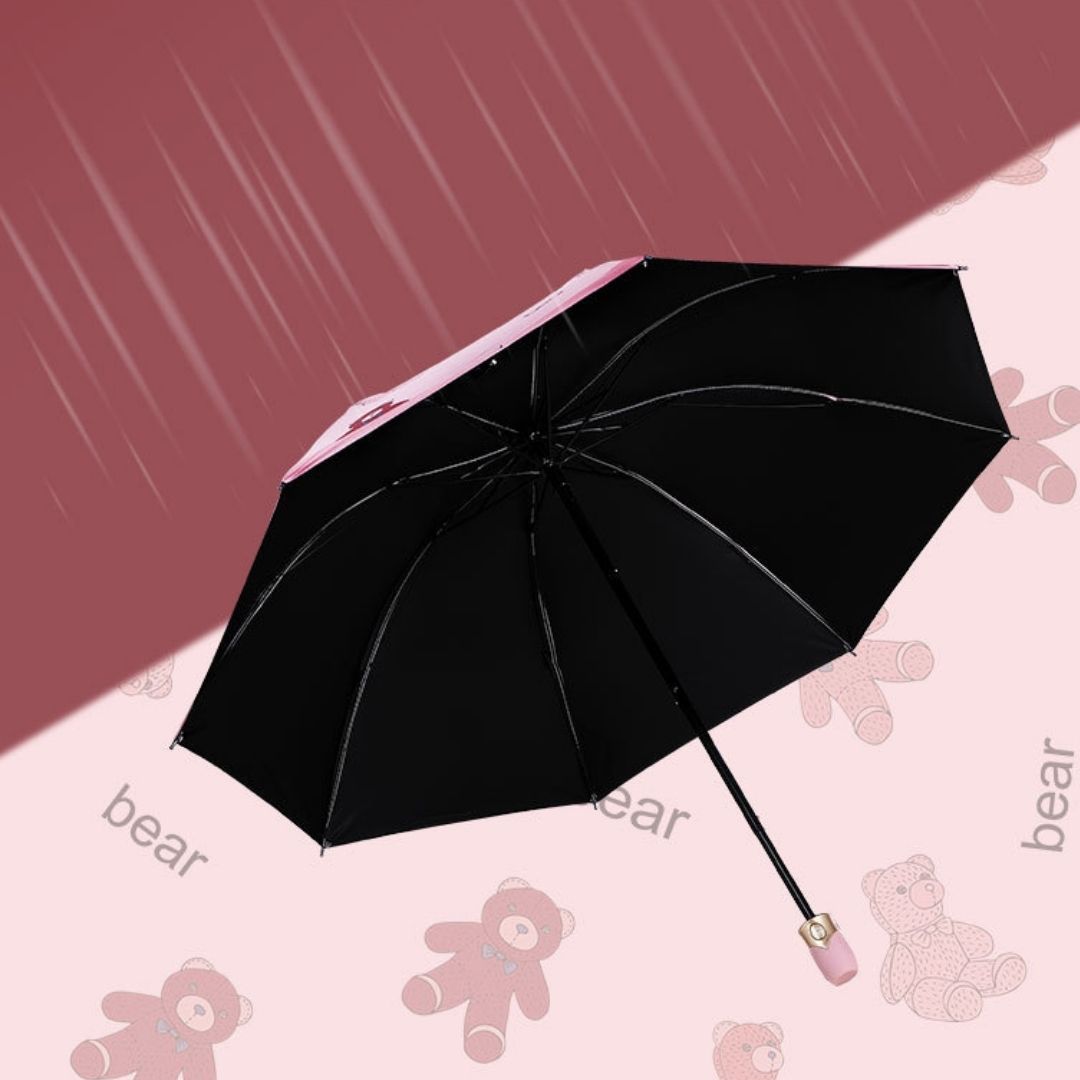 Kids Foldable UV protection Bear Umbrella