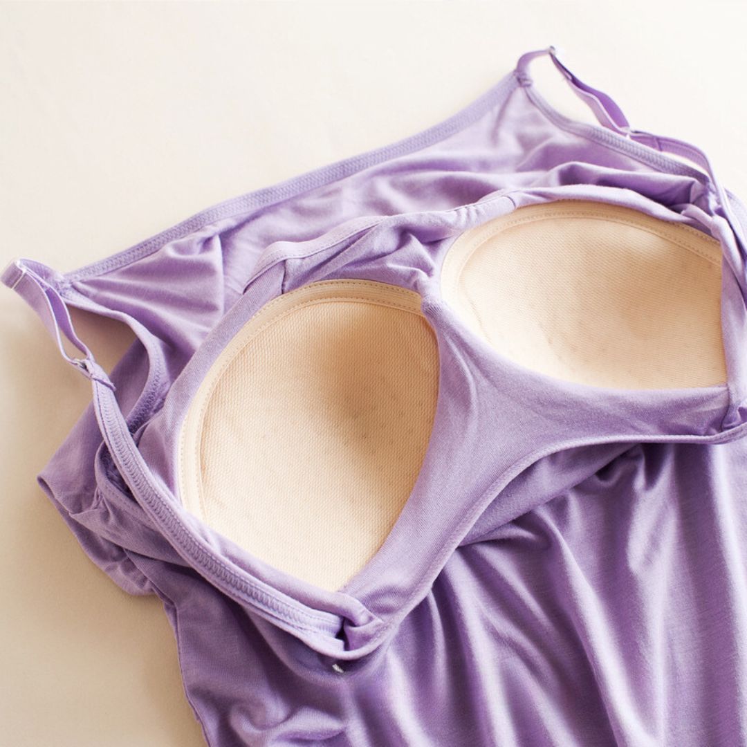 Solid Color Camisole with Chest Pad