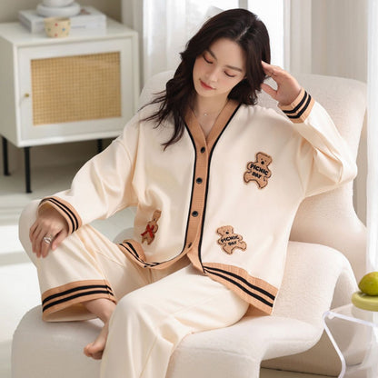 Spring and Autumn Cotton Pajamas Set