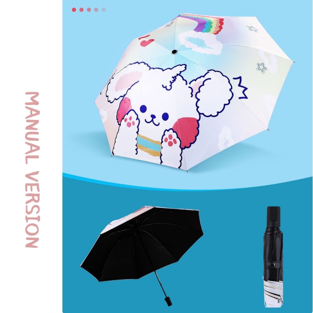 Kids Foldable UV protection Rabbit Umbrella