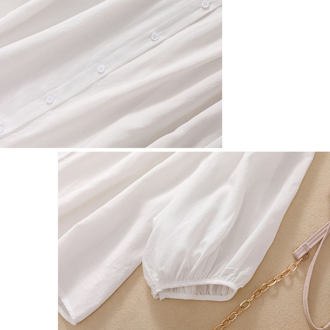 Cotton Linen Bracelet Sleeve Top