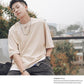Loose Round Neck Solid Color Half Sleeve T-Shirt