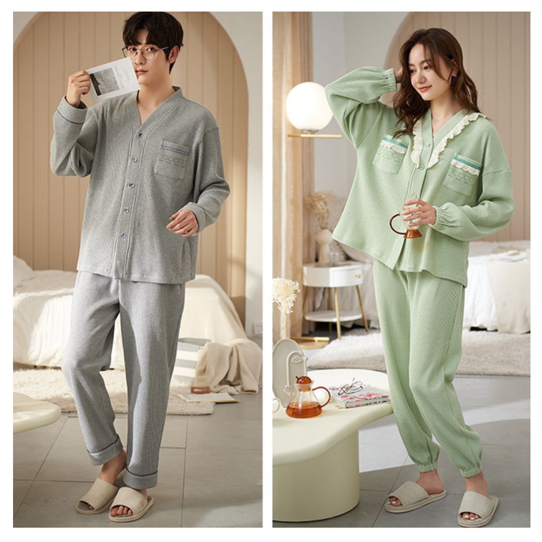 Simple Knitted Cotton Pajama Set