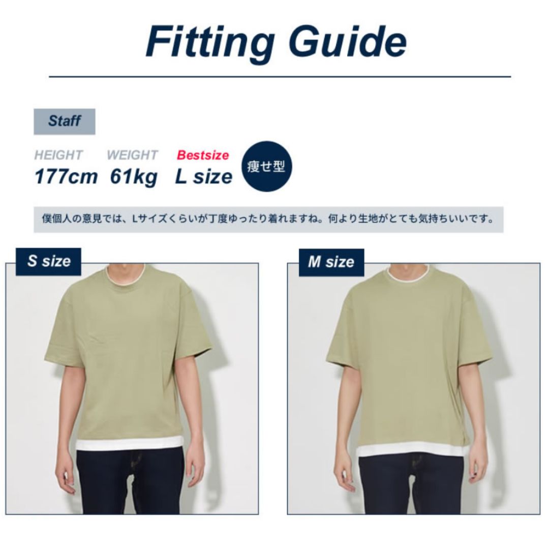 寬鬆圓領純色半袖T-Shirt