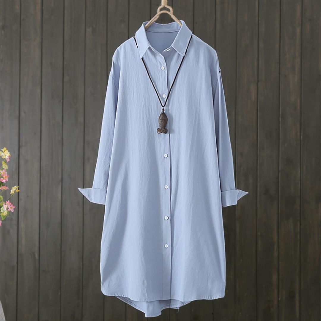 Mid Length Loose Solid Color Coat