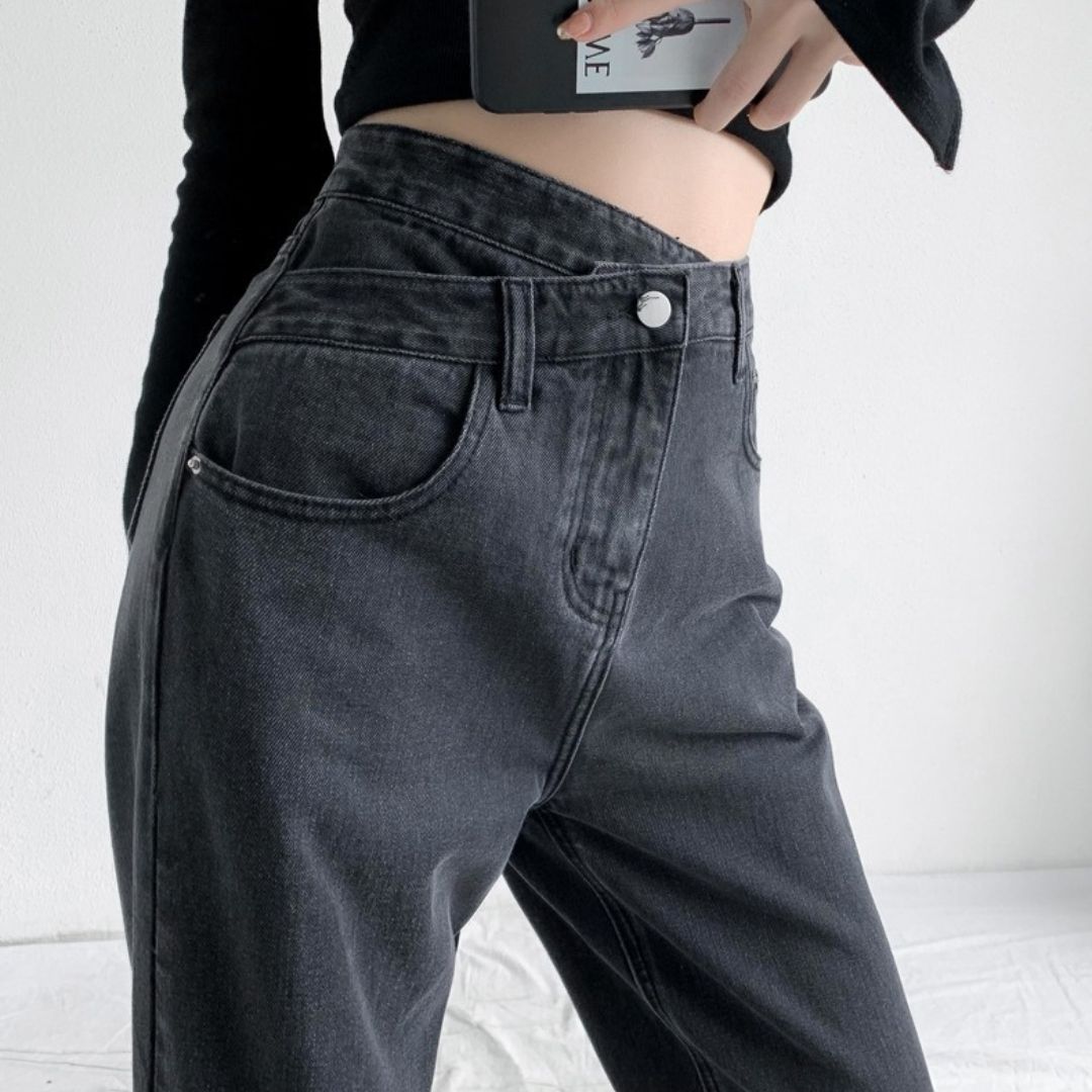 High-rise Loose-fit Straight Jeans