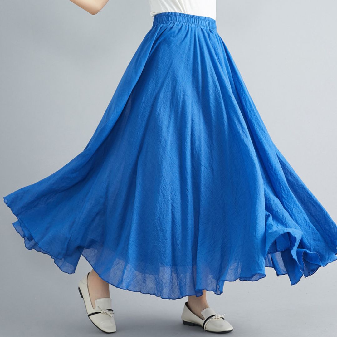 Cotton Linen Loose A-line Skirt