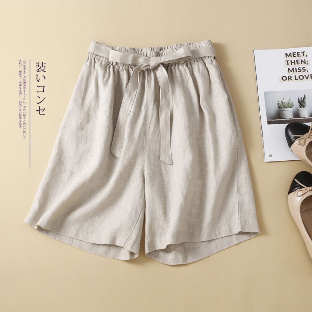 Cotton Linen Loose Shorts
